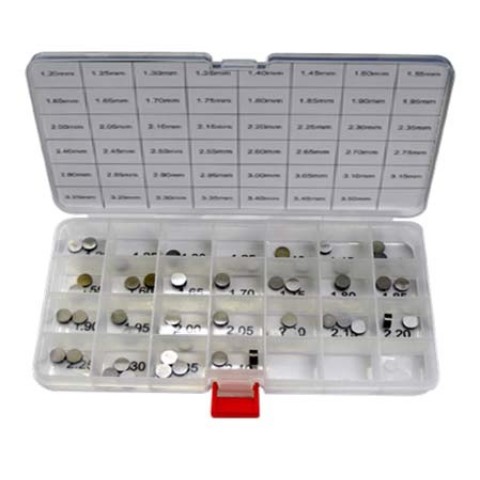 Комплект клапанних шайб PSYCHIC 9,48 від 1,20 до 3,50 з кроком 0,05 мм по 3 шт. (всього 141 шт.) (HCSHIM02)