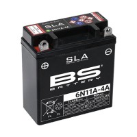 BS АКУМУЛЯТОР 6N11A-4A (FA) 6V 11AH 121X58X130 БЕЗОБСЛУГОВУВАНИЙ - ЗАЛИТИЙ (90A) (10)