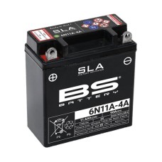 BS АКУМУЛЯТОР 6N11A-4A (FA) 6V 11AH 121X58X130 БЕЗОБСЛУГОВУВАНИЙ - ЗАЛИТИЙ (90A) (10)