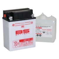 Акумулятор BS BB12C-A (YB12C-A) 12V 12AH 134X80X175 обслуговуваний - електроліт окремо (155A) (4) UE2019/1148