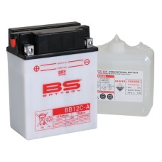 Акумулятор BS BB12C-A (YB12C-A) 12V 12AH 134X80X175 обслуговуваний - електроліт окремо (155A) (4) UE2019/1148