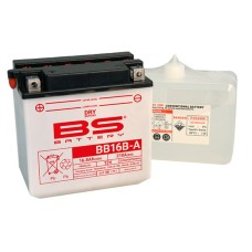 Акумулятор BS BB16B-A (YB16B-A) 12V 16AH 160X90X161 обслуговується - електроліт окремо (210A) (2) UE2019/1148