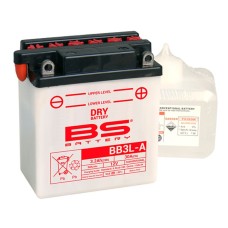 Акумулятор BS BB3L-A (YB3L-A) 12V 3AH 98X56X110 обслуговується - електроліт окремо (30A) (6) UE2019/1148