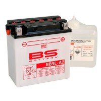 BS АКУМУЛЯТОР BB9L-A2 (YB9L-A2) 12V 9AH 135X75X139 ОБСЛУГОВУВАНИЙ - ЕЛЕКТРОЛІТ ОКРЕМО (100A) (4) UE2019/1148