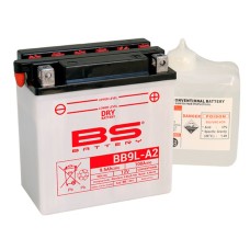 BS АКУМУЛЯТОР BB9L-A2 (YB9L-A2) 12V 9AH 135X75X139 ОБСЛУГОВУВАНИЙ - ЕЛЕКТРОЛІТ ОКРЕМО (100A) (4) UE2019/1148