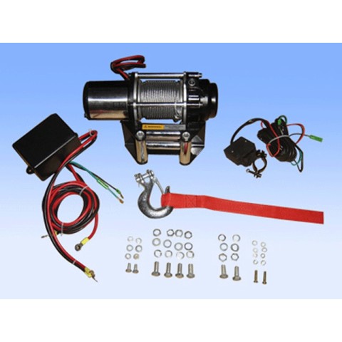 BRONCO ЛЕБІДКА 1500LBS (680КГ) СТАЛЕВИЙ ТРОС 4ММ X 7.6М