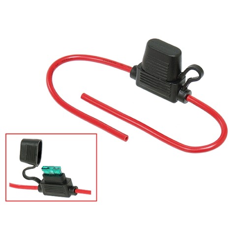 PSYCHIC Гніздо / тримач запобіжника пластинчастого 12V водонепроникний з кабелем (EL)