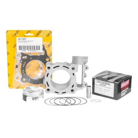 АКЦІЯ VERTEX КОМПЛЕКТНИЙ ЦИЛІНДР HONDA CRF 150 R, CRF 150 '07-'25 STD НІКАСИЛ (ДІАМ. 66ММ = НОМІНАЛЬНИЙ), ПОРШЕНЬ WOSSNER 8662DB, TOP-END PROX 36.1207
