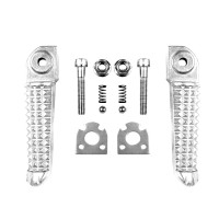 BIKETEC PARTS Комплект підніжок пасажира з кріпленнями YAMAHA YZF R1 '02-12, YZF R6 '03-11 СРІБНИЙ КОЛІР