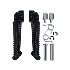 BIKETEC PARTS Комплект підніжок (підніжки) водія з кріпленнями Yamaha YZF R1 '98-11, YZF R6 '99-12 чорний колір