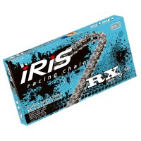 Ланцюг привідний IRIS 420 RX-128 (128 ланок) без O-кілець (відкритий + замок) сріблястий (для мотокросу до 85cc) (19,5KN)